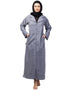 Arabic Abaya with self-fabric buttons and coat collar In the Shade Of Sky Blue